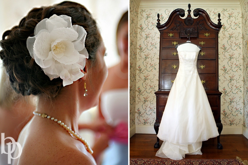 Lyman Estate Wedding Dress © Brian Phillips Photography